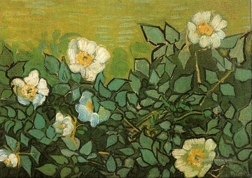Rosas Silvestres Vincent van Gogh Impresionismo Flores Pinturas al óleo